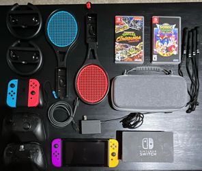 Switch with two games for sale