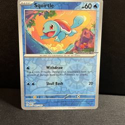 Pokemon Center Exclusive STAMPED Squirtle 151 Promo 007/165 Reverse Holo
