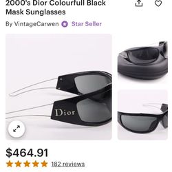 Dior Colorful Black Mask Sunglasses 