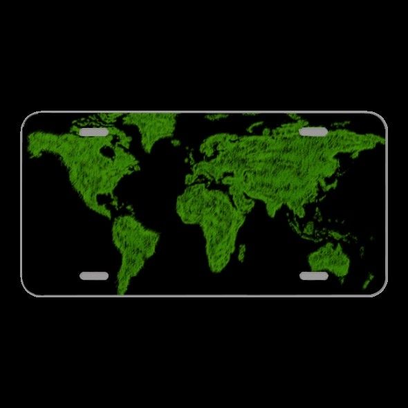License Plate Novelty Car Front Green Grass Prato Echo Ecological