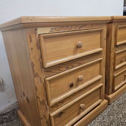 Bedside tables with 3 drawers