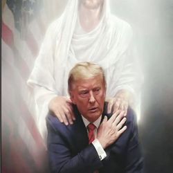 Jesus and Trump Decal Vinyl Mural, Poster, Print Or Static Cling
