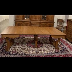Antique dining Table - Tiger Oak