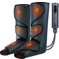 CINCOM Leg Massager with Heat and Compression, Leg Massager for Circulation and Pain Relief FSA HSA, Heating Calf Leg Air Compression Massager Help wi
