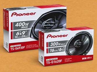 Pioneer G Series Car Speakers 2-Sets 6 1/2" 2-Way & 6x9" 3-Way Coaxial Speaker System 700 Watt Package TS-G1620F & TS-G6930F 🚨 No Credit Needed 🚨