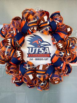 UTSA Roadrunners Decorative Mesh Wreath