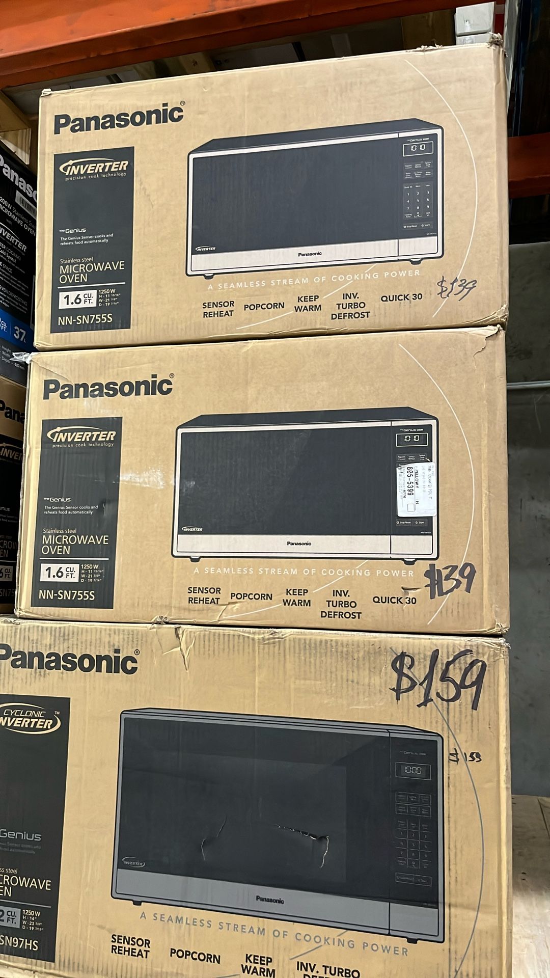 Panasonic 1.6 Cu.ft Stainless Steel Microwave Oven