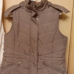 American Rag Puffer Vest W/ Fur Hood