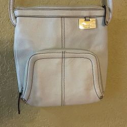 Tignanello White Leather Shoulder Purse