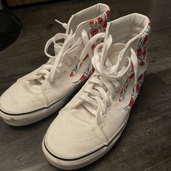 Vans high top flowers