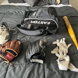 Softball Equipment -Slowpitch Bat, Gloves, Bag