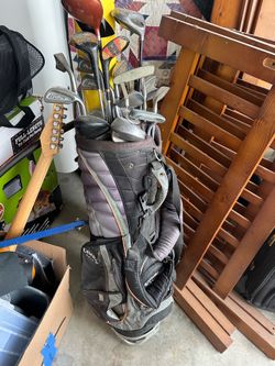 Callaway Golf Bag and Random Golf Clubs
