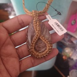 Semiprecious Stone Pendant Necklace 