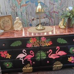 Fabulously Flamingo 6 Drawer Dresser 