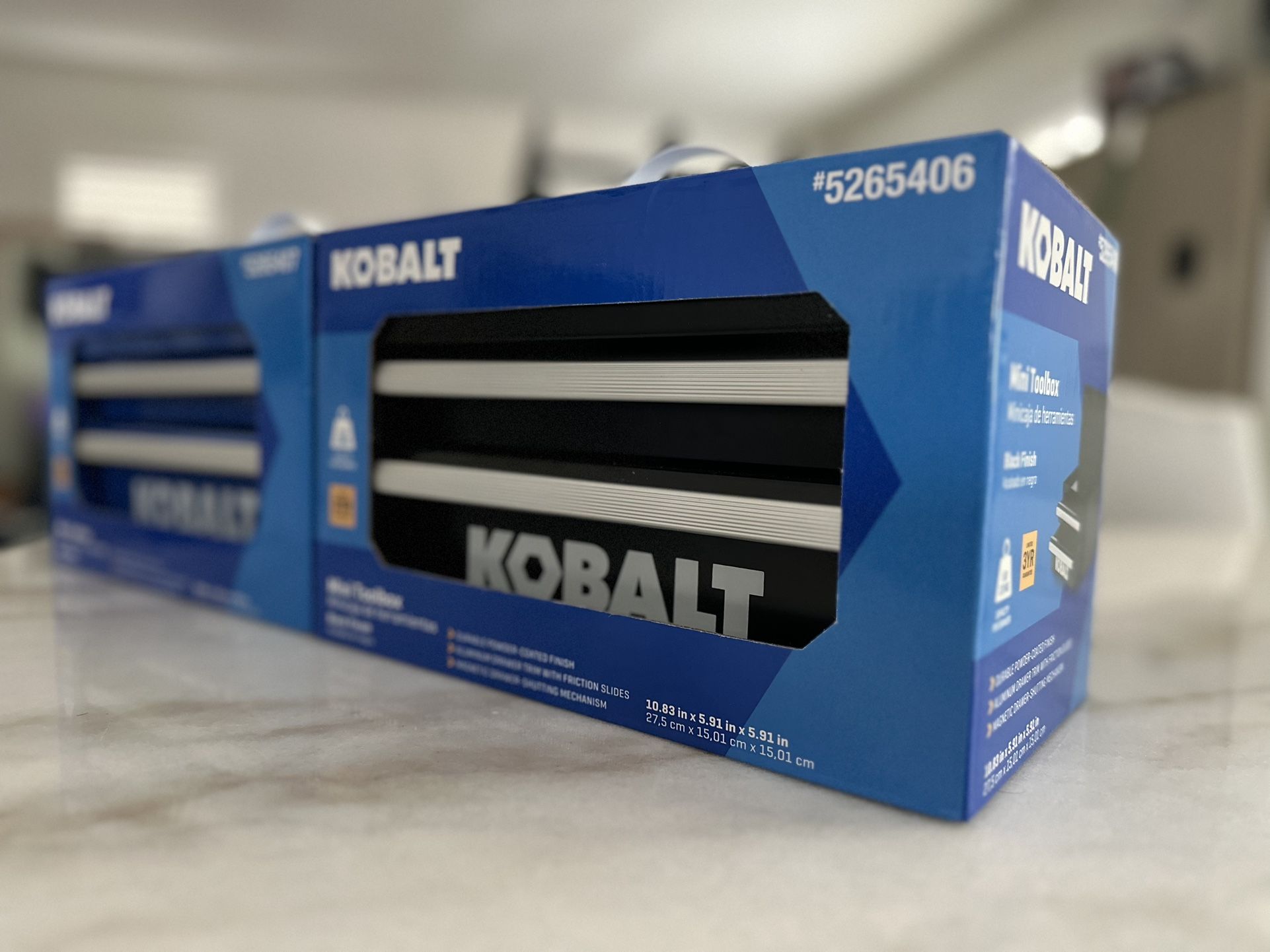 Kobalt Mini Toolboxes  1 Black And 1 Blue