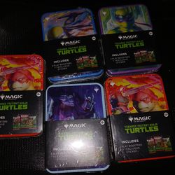 (5 ) Magic the Gathering TMNT Tins New