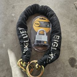 BIG LUFU MOTORCYCLE CHAIN AND LOCK