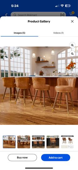 New in box iooHug 24" Swivel Bar St ools Set of 4,