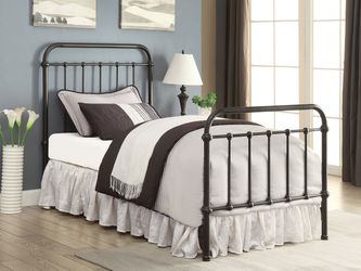 Livingston Dark Bronze Metal Twin Open Frame Bed