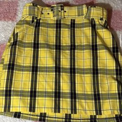 Hollister Ultra High Rise Plaid Skirt w Belt