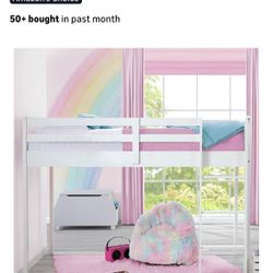 Delta Children Twin Loft Bed with Guardrail and Ladder