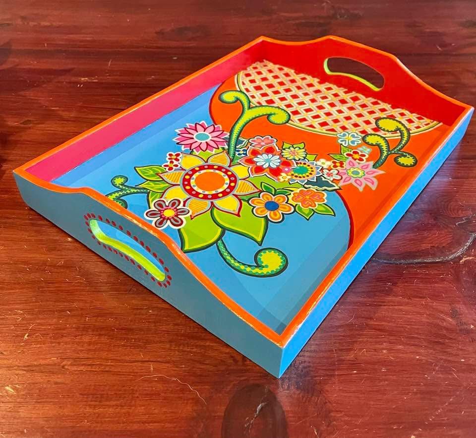 Hand Painted Serving Tray