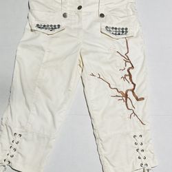 Y2K Women’s Capri Pants  Look Japanese  Waist 16 inches across  Hem 16 inches Long 