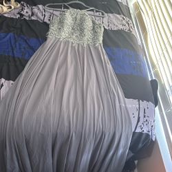 Grey Sparkly Prom Dress 