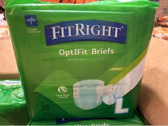 Medline FitRight OptiFIT Briefs Large L 44-56 in - 4 Packs