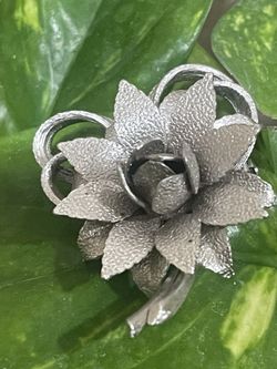 Flower Silver Brooch