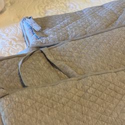 Rh Grey Crib Padding, Pillow And Blanket 