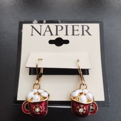 Festive Winter Hot Cocoa Chocolate Earrings