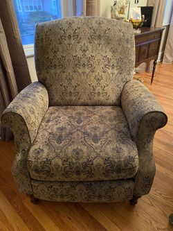 Cut Velvet Recliner - Like New