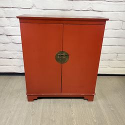 Small Red Asian Cabinet