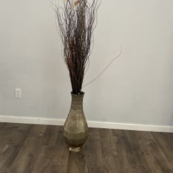 metal flower vase