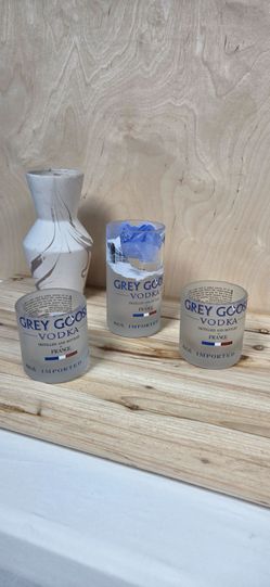 Grey Goose Vodka Repurposed Glass Cups