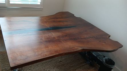 Handcrafted live-edge Dining table/Desk
