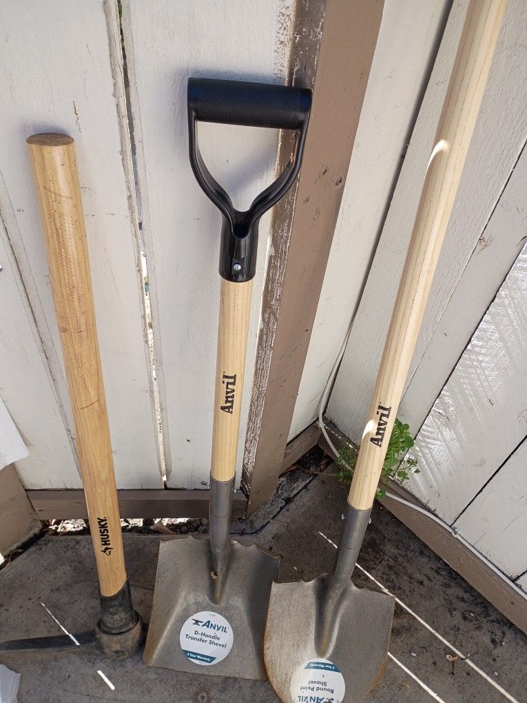 Two Shovels And Pickaxe 