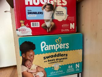 Pampers and Huggies newborn