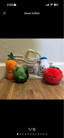 Gently Used Melissa and Doug Farmer’s Market Food Plush Toy Set for babies