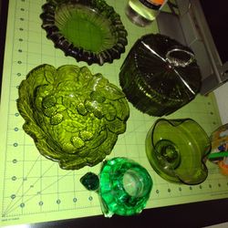 Glassware Vintage Green Jade