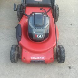 craftsman Lawn Mower V60 with charger and battery