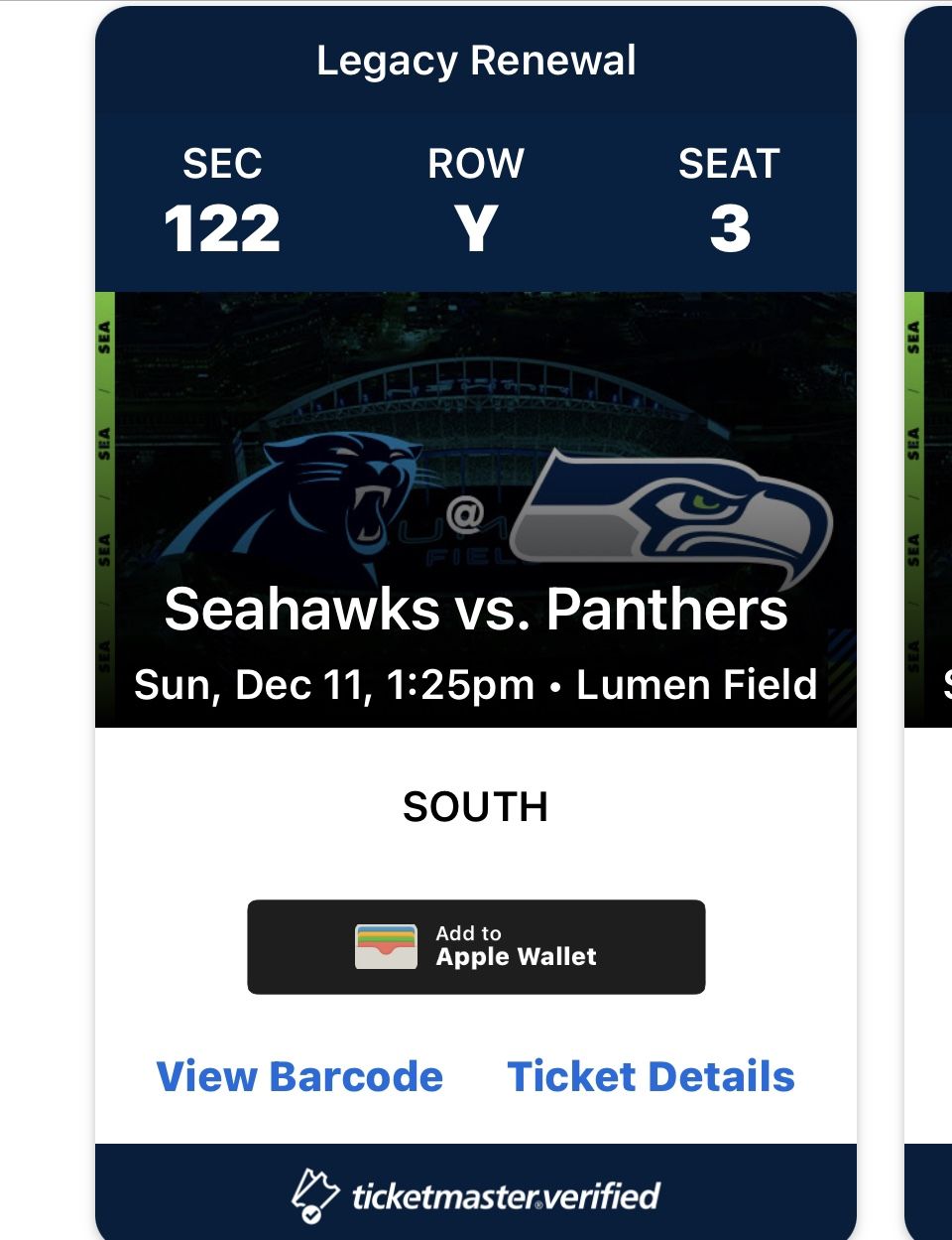 Seahawks VS Panthers