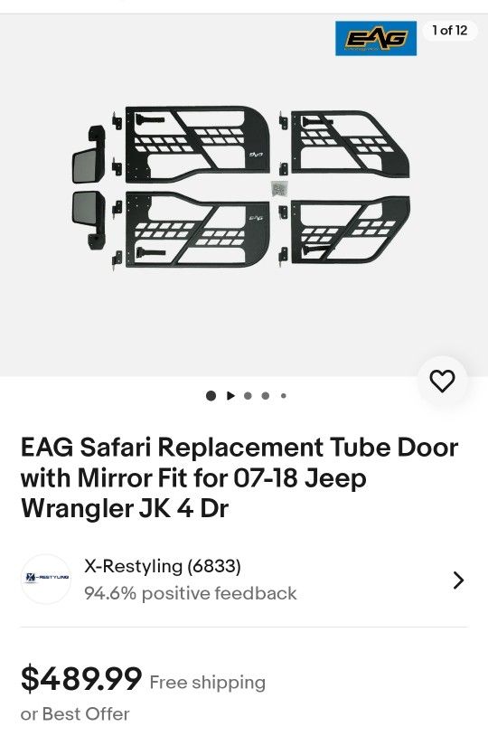 Jeep Gladiators.  Doors. Wrangler Bumper 