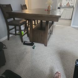 BIG DINNING TABLE WITH BUILT IN STORAGE