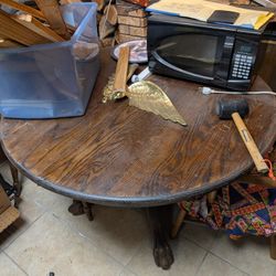 Heavy Antique Table And Chairs 