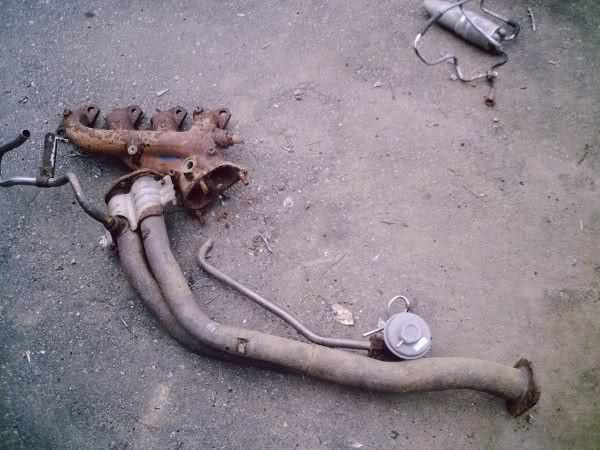 Ka24de exhaust manifold & downpipe