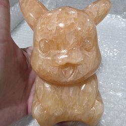 Huge PIKACHU ORANGE CALCITE GEMSTONE 