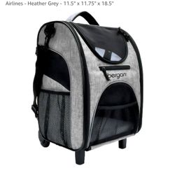 New - Coastal Bergan Rolling Pet Carrier - Travel Carrier Bag