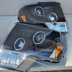 09-14 Ford F150 LED Projector Headlights Luces Calaveras Micas Faros Focos Faroles Headlamps